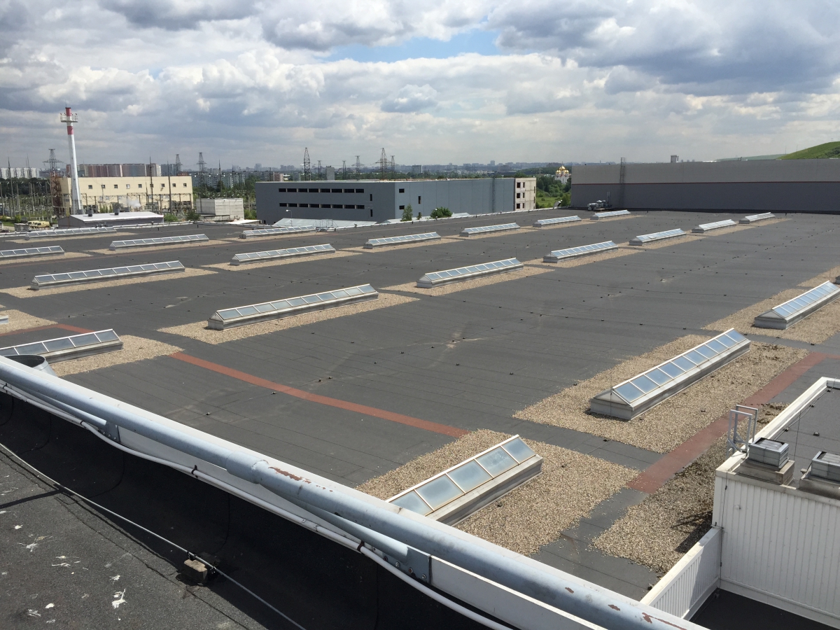 industrial roof waterproofing membrane and skylights